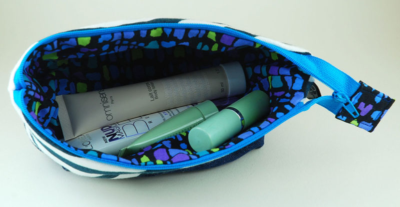 Wavy Navy Cosmetics Bag - Image 3