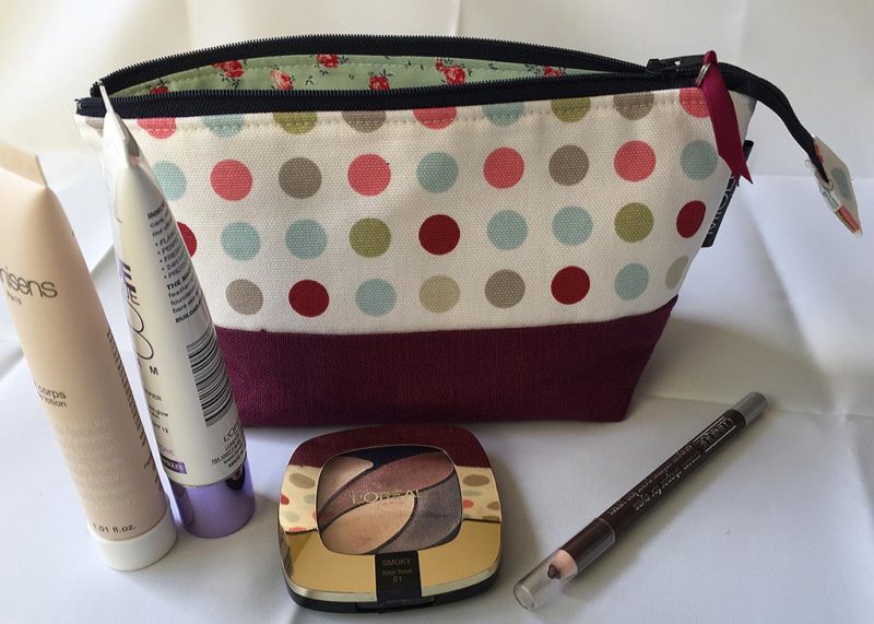 Cosmetic Bag, Spots and Linen, Gift for Her