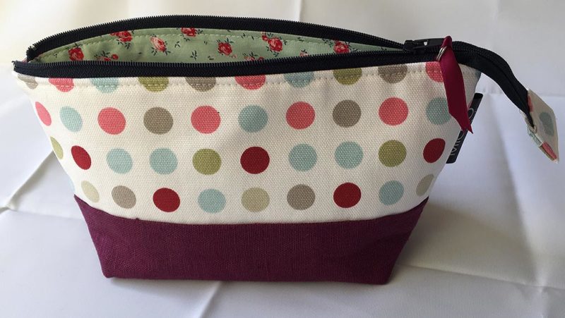 Cosmetic Bag, Spots and Linen, Gift for Her - Image 3