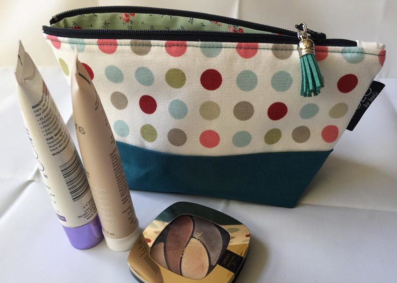 Cosmetic Bag, Spot and Linen, Gift for Her - Image 4
