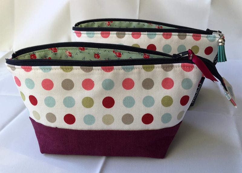 Cosmetic Bag, Spots and Linen, Gift for Her - Image 4