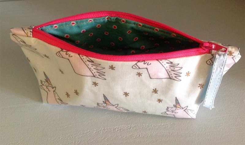 Unicorn Zipped Pouch for Girls - Image 2