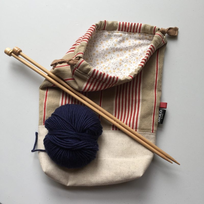 Vintage French Stripe Project Bag - Image 4