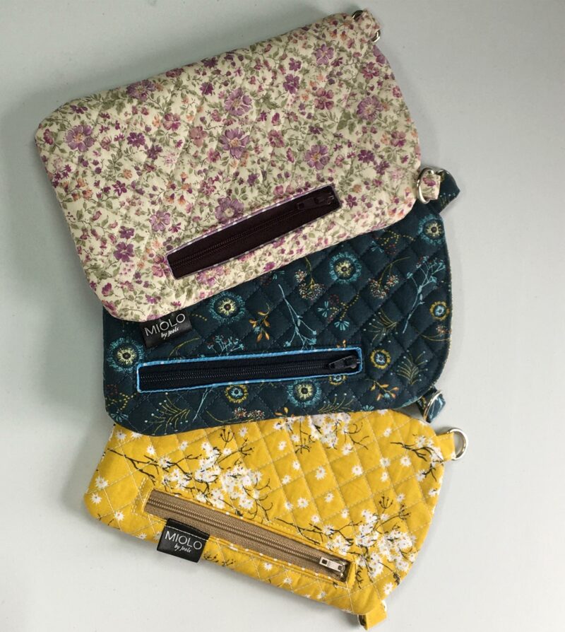 Quilted Crossbody Phone Pouch with zip pocket - Image 9