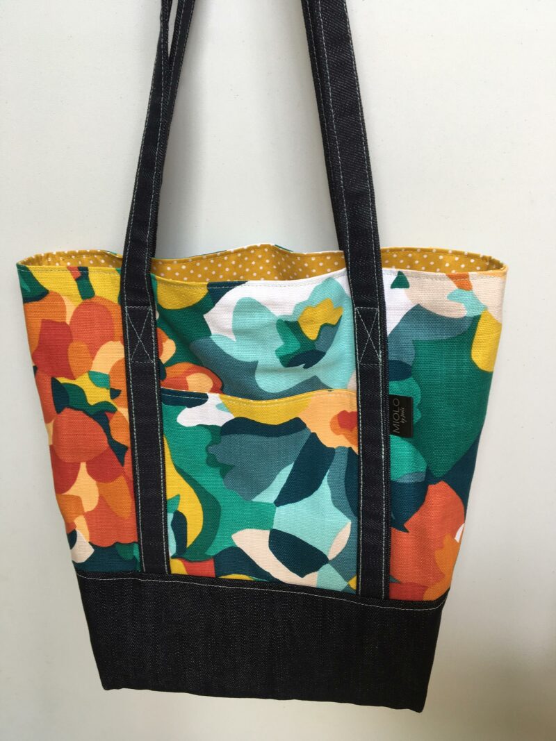 Colourful Tote Bag with Front Pocket - Image 3