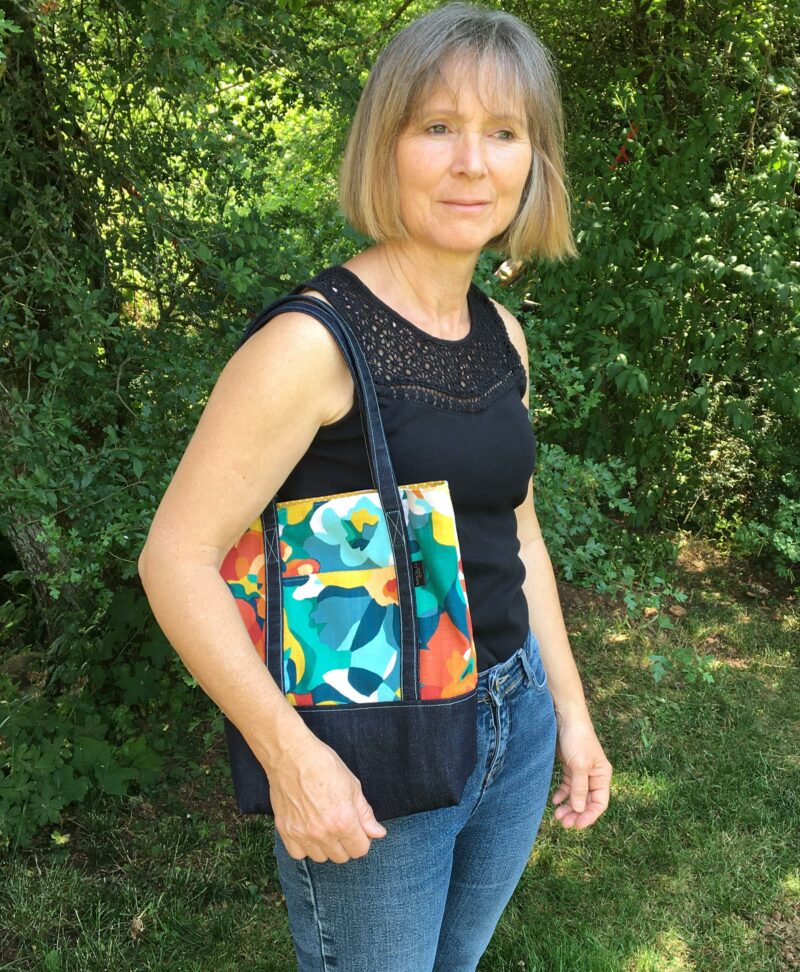 Colourful Tote Bag with Front Pocket - Image 7