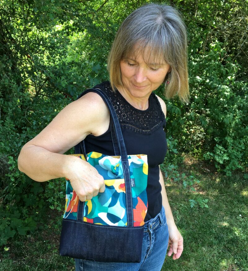 Colourful Tote Bag with Front Pocket